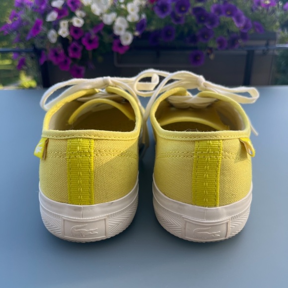 Lacoste Yellow Canvas Sneakers - Picture 2 of 9